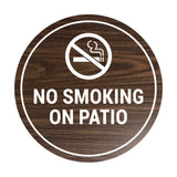 Signs ByLITA Circle No Smoking on Patio Sign