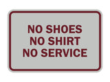 Signs ByLITA Classic Framed No Shoes No Shirt No Service