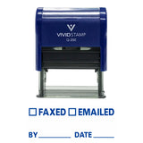 Faxed Emailed By Date Self Inking Rubber Stamp