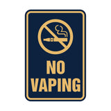 Portrait Round No Vaping Sign