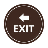 Signs ByLITA Circle Exit-Left Sign