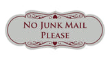 Signs ByLITA Designer No Junk Mail Please Sign