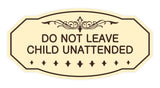 Victorian Do Not Leave Child Unattended Sign