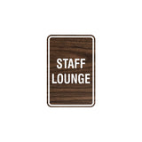 Portrait Round Staff Lounge Sign with Adhesive Tape, Mounts On Any Surface, Weather Resistant
