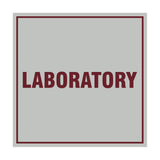 Square Laboratory Sign with Adhesive Tape, Mounts On Any Surface, Weather Resistant