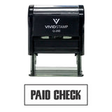 Paid Check Self-Inking Office Rubber Stamp