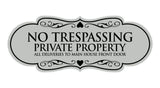 Signs ByLITA Designer No Trespassing Private Property Sign All Deliveries to Main House Front Door Sign