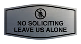 Fancy No Soliciting Leave Us Alone Wall or Door Sign