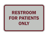 Signs ByLITA Classic Framed Restrooms For Patients Only Sign