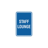 Portrait Round Staff Lounge Sign with Adhesive Tape, Mounts On Any Surface, Weather Resistant