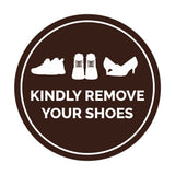 Signs ByLITA Circle Kindly Remove Your Shoes Sign
