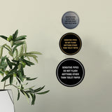 Circle Sensitive Pipes Do Not Flush Anything Other Than Toilet Paper Wall or Door Sign