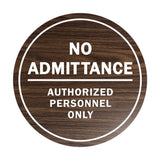 Signs ByLITA Circle No Admittance Sign with Adhesive Tape, Mounts On Any Surface, Weather Resistant, Indoor/Outdoor Use