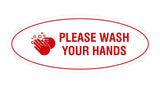 Signs ByLITA Oval Please Wash Your Hands Sign