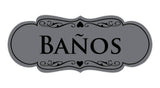 Signs ByLITA Designer Spanish Baños Sign