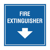 Square Fire extinguisher Sign with Adhesive Tape, Mounts On Any Surface, Weather Resistant