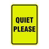 Portrait Round Quiet Please Sign