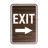 Portrait Round Exit Right Arrow Sign with Adhesive Tape, Mounts On Any Surface, Weather Resistant