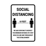 Portrait Round Social Distancing Sign