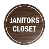 Signs ByLITA Circle Janitors Closet Sign