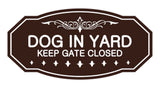 Victorian Dog In Yard Keep Gate Closed Sign