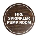 Signs ByLITA Circle Fire Sprinkler Pump Room Sign