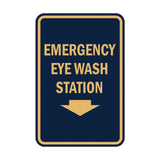 Portrait Round Emergency Eye Wash Station Sign