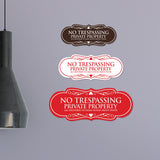 Signs ByLITA Designer No Trespassing Private Property Sign All Deliveries to Main House Front Door Sign