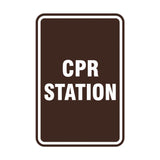Portrait Round Cpr Station Sign