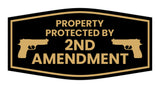 Fancy Property Protected By 2nd Amendment Wall or Door Sign