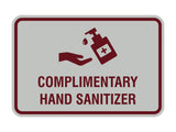 Classic Frame Complimentary Hand Sanitizer Sign