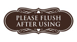 Designer Please Flush After Using Wall or Door Sign