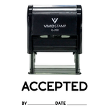 ACCEPTED By Date Self Inking Rubber Stamp