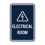 Portrait Round Electrical Room Sign