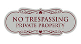 Signs ByLITA Designer No Trespassing Private Property Sign