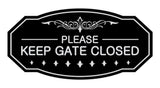 Victorian Please Keep Gate Closed Sign