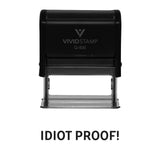 Black Idiot Proof Novelty Stamp