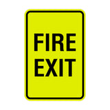 Portrait Round Fire Exit Sign