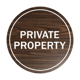 Signs ByLITA Circle Private Property Sign