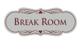 Signs ByLITA Designer Break Room Sign