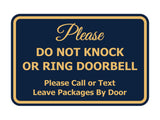 Signs ByLITA Classic Framed DO NOT KNOCK OR RING DOORBELL