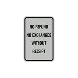 Portrait Round No Refund No Exchanges Without Receipt Sign