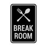 Portrait Round Break Room Sign