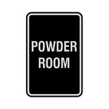 Signs ByLITA Portrait Round Powder Room Sign with Adhesive Tape, Mounts On Any Surface, Weather Resistant, Indoor/Outdoor Use