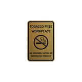 ByLITA Tobacco Free Workplace No Smoking, Vaping Or Smokeless Tobacco Sign
