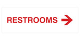 Signs ByLITA Basic Restrooms Right Arrow Directional Sign