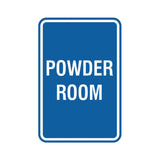 Signs ByLITA Portrait Round Powder Room Sign with Adhesive Tape, Mounts On Any Surface, Weather Resistant, Indoor/Outdoor Use