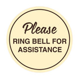 Signs ByLITA Circle Please Ring Bell For Assistance Sign