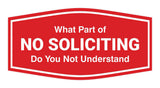 Fancy What Part of No Soliciting Do You Not Understand Wall or Door Sign