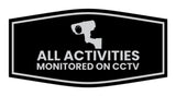 Fancy All Activities Monitored on CCTV Wall or Door Sign